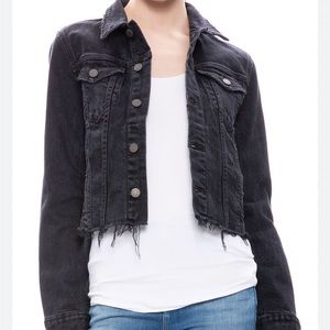 GRLFRND Denim jacket cropped small euc